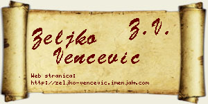 Željko Venčević vizit kartica